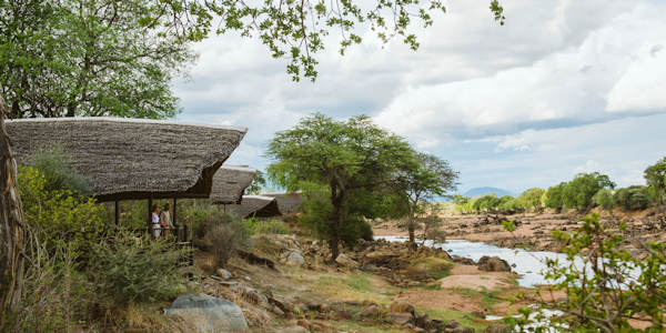 Ruaha River Lodge accommodatie uitzicht cottage, Ruaha Nationaal Park in Tanzania Ruaha River Lodge accommodatie uitzicht cottage, Ruaha Nationaal Park in Tanzania