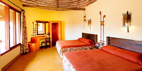 Samburu Sopa Lodge accommodatie standaard kamer inrichting, Samburu Nationaal Reservaat in Kenia