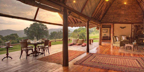 Saruni Mara Camp familie cottage veranda, Masai Mara in Kenia