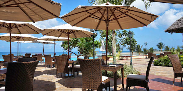 Sea Cliff Resort kobe restaurant terras, Zanzibar in Tanzania Sea Cliff Resort kobe restaurant terras, Zanzibar in Tanzania