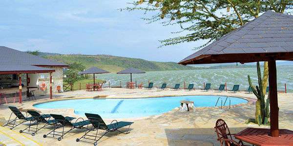 Sentrim Elementaita Lodge accommodatie zwembad met handdoekservice, Elmenteita Meer in Kenia