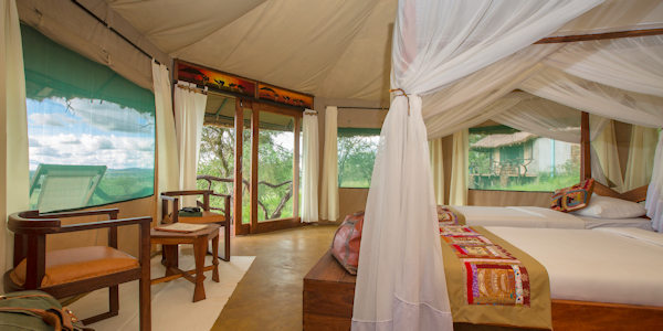 Serengeti Simba Lodge accommodatie safaritent inrichting, Serengeti Nationaal Park in Tanzania Serengeti Simba Lodge accommodatie safaritent inrichting, Serengeti Nationaal Park in Tanzania
