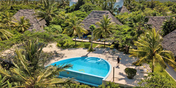 Shooting Star Lodge  accommodatie zeezicht zwembad, Zanzibar in Tanzania