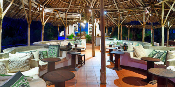 Shooting Star Lodge  accommodatie lounge en bar, Zanzibar in Tanzania