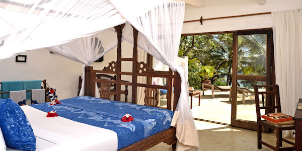 Shooting Star Lodge  accommodatie seaview cottage interieur, Zanzibar in Tanzania