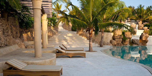 Swahili Beach Resort lounge patio, Diani Beach in Kenia Swahili Beach Resort lounge patio, Diani Beach in Kenia