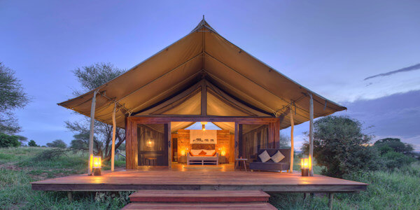 Tarangire Ndovu Tented Lodge suite tent, Tarangire Nationaal Park in Tanzania Tarangire Ndovu Tented Lodge suite tent, Tarangire Nationaal Park in Tanzania