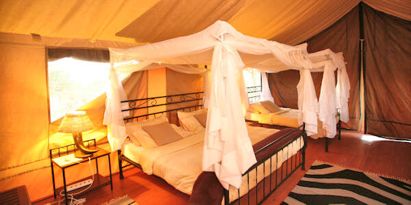 Tarangire River Camp  accommodatie safaritent interieur, Tarangire Nationaal Park in Tanzania