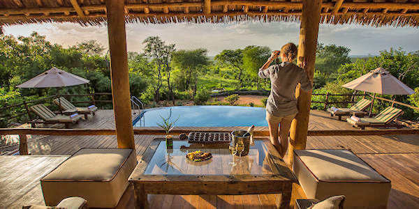 Tarangire Treetops accommodatie lounge uitzicht, Tarangire Nationaal Park in Tanzania Tarangire Treetops accommodatie lounge uitzicht, Tarangire Nationaal Park in Tanzania