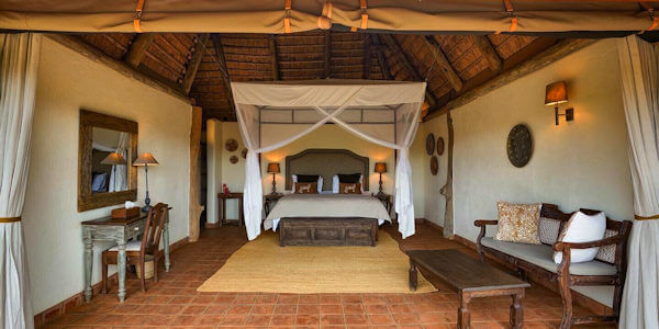 The Hildana Lodge standaar cottage, Tsavo West Nationaal Park in Kenia The Hildana Lodge standaar cottage, Tsavo West Nationaal Park in Kenia