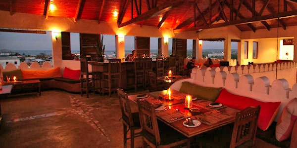 The Swahili House rooftop restaurant, Zanzibar Stone Town in Tanzania The Swahili House rooftop restaurant, Zanzibar Stone Town in Tanzania