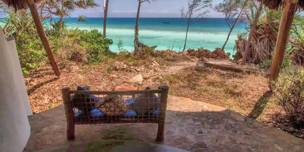 Unguja Lodge - Seaview cottage uitzicht - Zanzibar, Tanzania Unguja Lodge - Seaview cottage uitzicht - Zanzibar, Tanzania