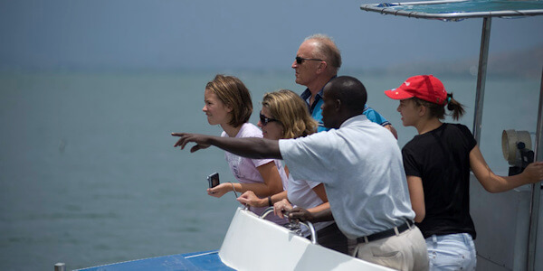 Boot excursie, Victoria Meer in Kenia
