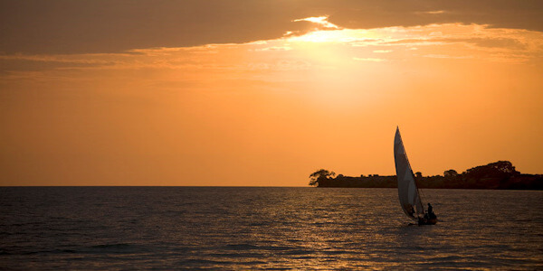 Sunset sailing, Victoria Meer in Kenia