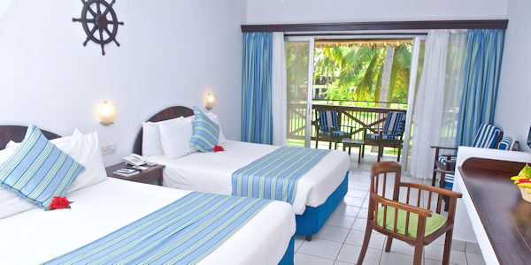 Voyager Beach Resort & Spa interieur garden room, Bamburi en Shanzu Beach in Kenia