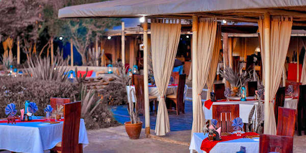 Zebra Mara Camp accommodatie restaurant terras, Masai Mara in Kenia Zebra Mara Camp accommodatie restaurant terras, Masai Mara in Kenia