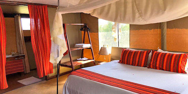 Zebra Mara Camp accommodatie interieur safaritent, Masai Mara in Kenia Zebra Mara Camp accommodatie interieur safaritent, Masai Mara in Kenia