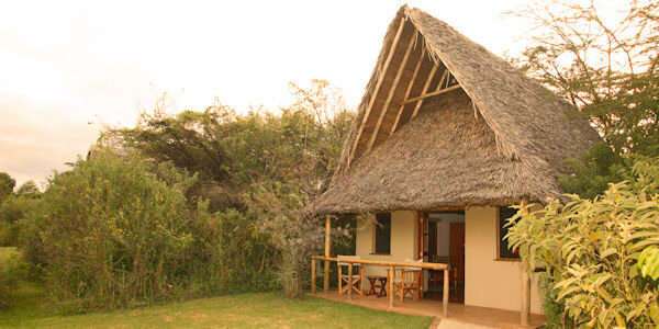 De chalets zijn omgeven door een gazon met uitzicht over de landerijen van Njoro. Ziwa Bush Lodge de chalets zijn omgeven door een gazon met uitzicht over de landerijen van njoro. Nakuru Nationaal Park in Kenia